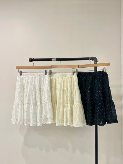 AIRY Polkadot tiered skirt