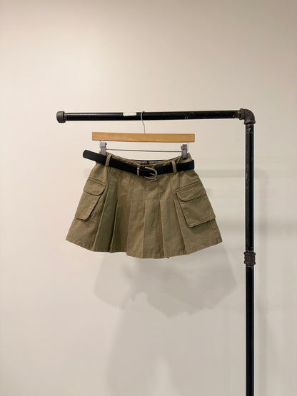 ZELLA Pleated mini cargo skirt