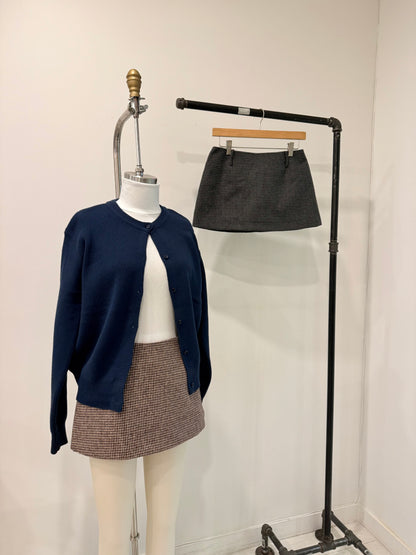 JEN Houndstooth micro mini skirt