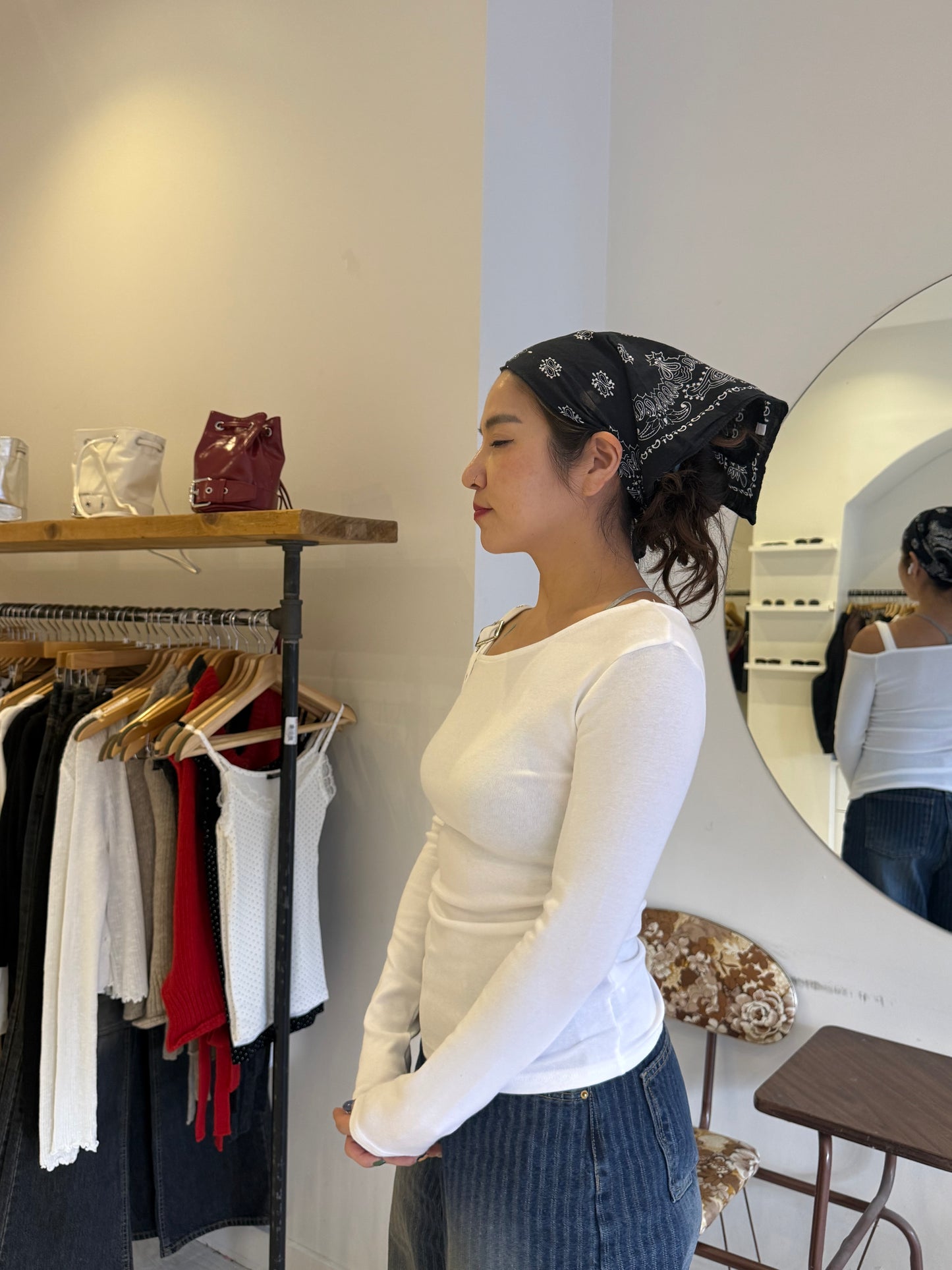 PARCH Belted shoulder top