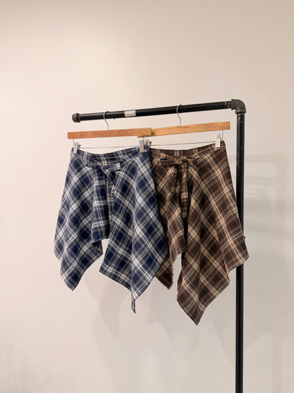 MAEVE Plaid wrap skirt