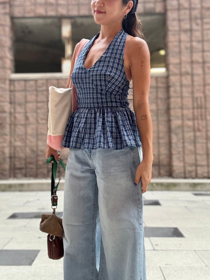 ELEM Plaid halter top