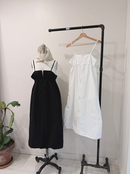 ELODIE Shirred maxi dress