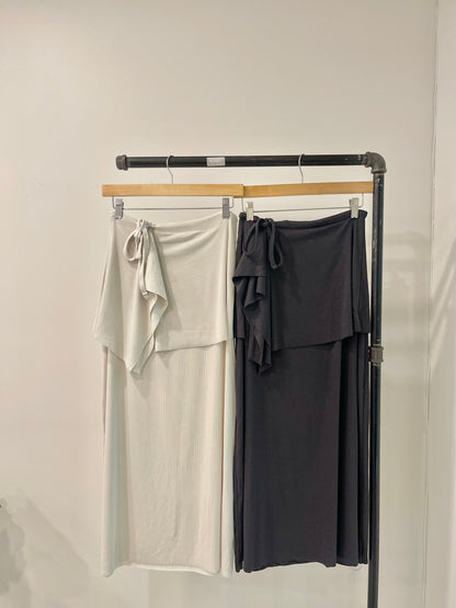 HARLOW Drawstring maxi skirt