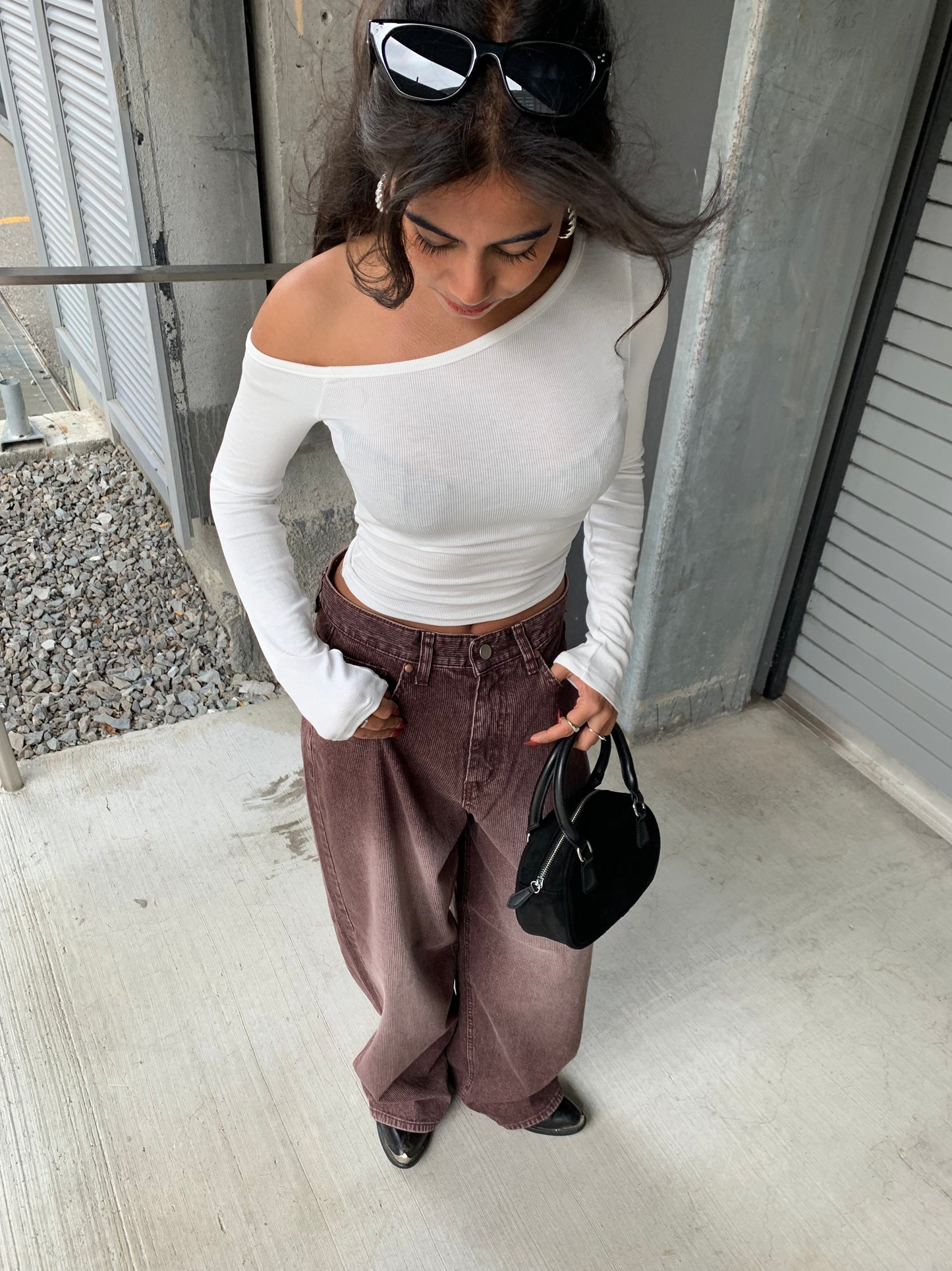 FIRE Stripe textured jeans