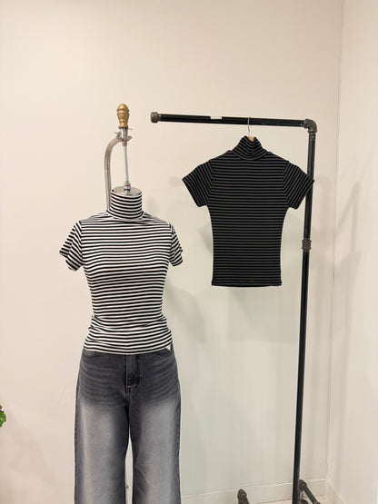 REAL Stripe turtleneck top