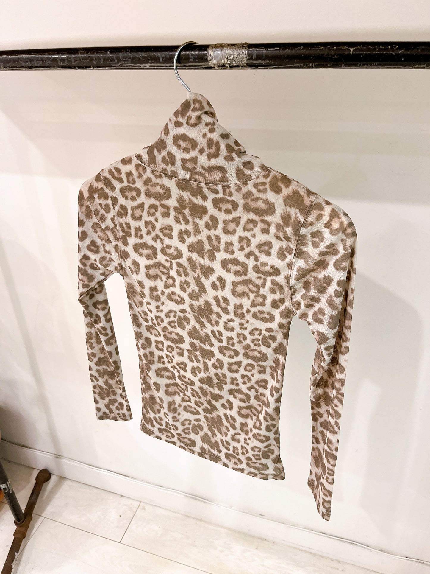 KISK Cheetah turtleneck top