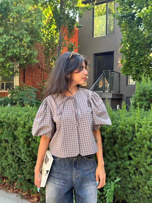 POSE Plaid tie shirt