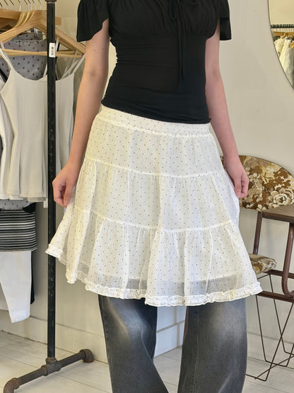 AIRY Polkadot tiered skirt