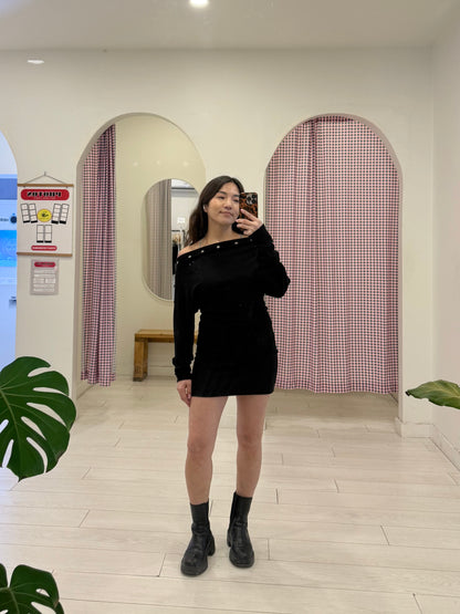 BOUT One shoulder grommet dress