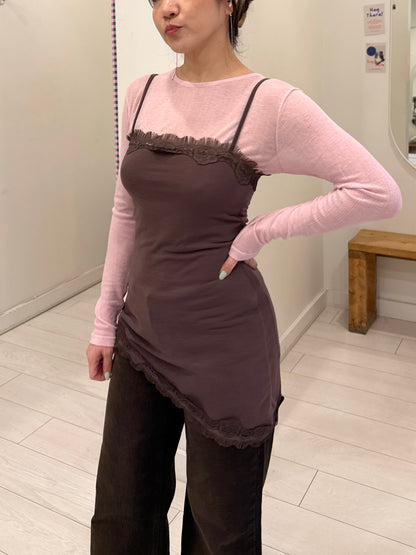 PAULA Asymmetrical slip dress