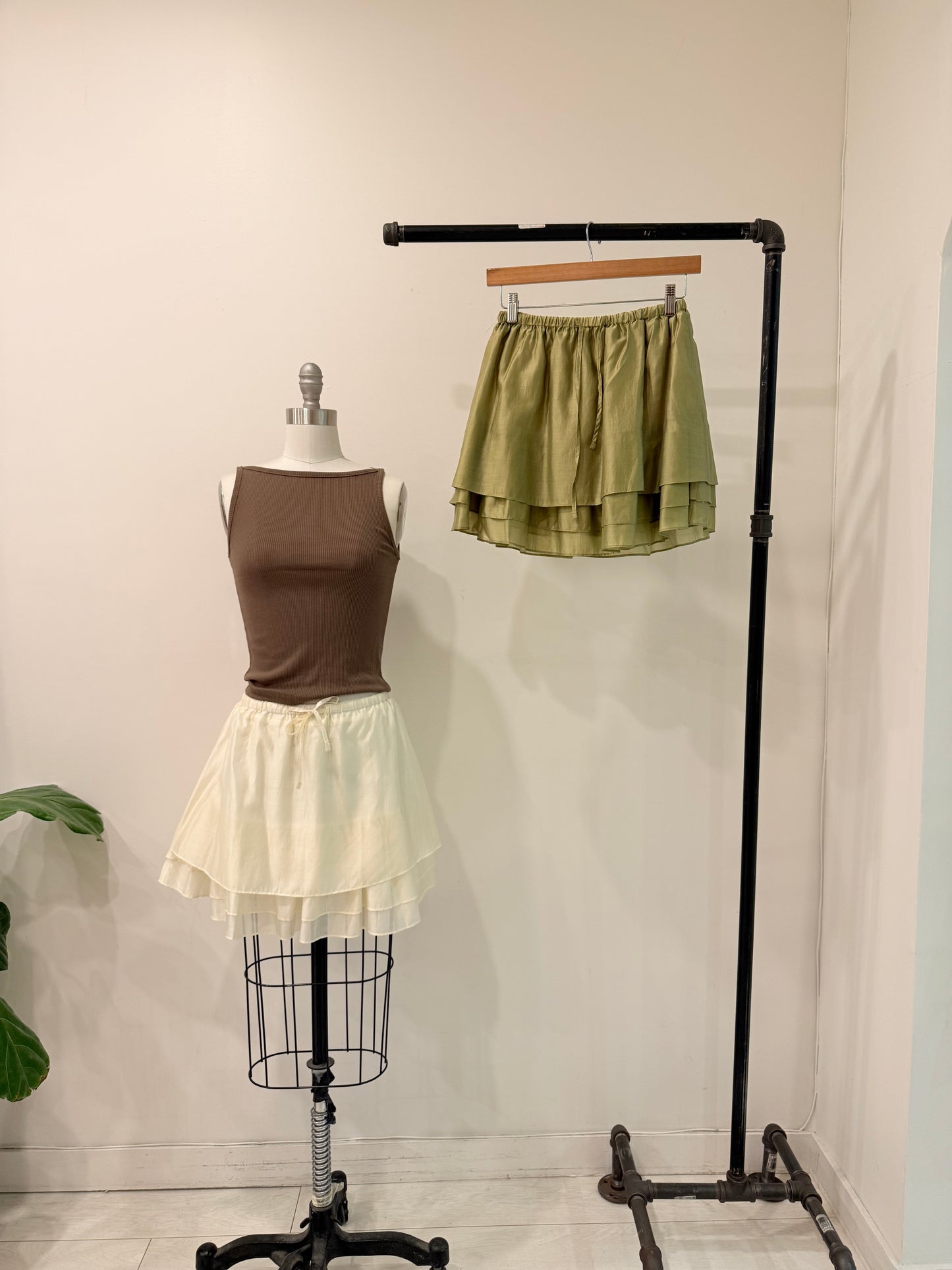 ROMMY Layered mini skirt