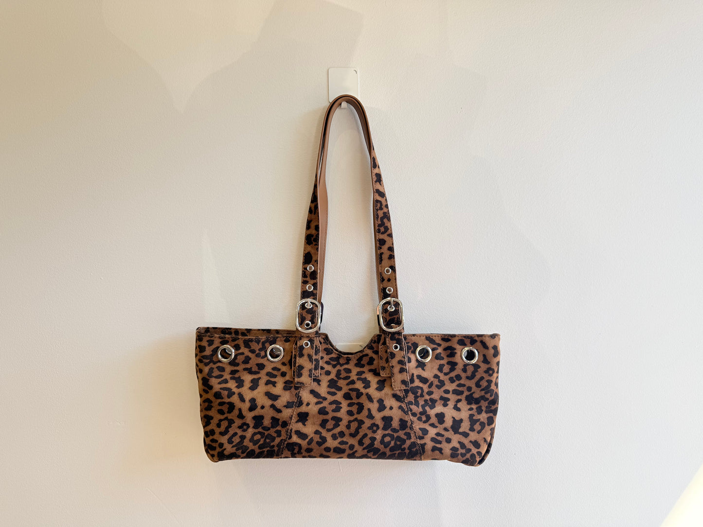 VELO Belted faux suede bag