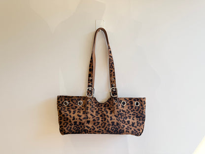 VELO Belted faux suede bag