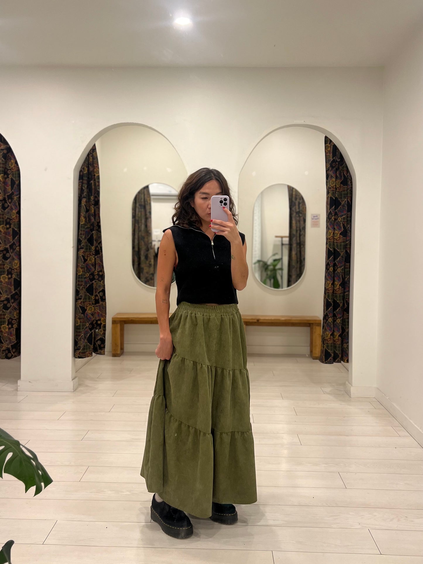 SALLY Corduroy maxi skirt