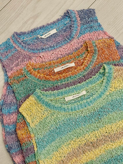 HOLSTER Rainbow knit top