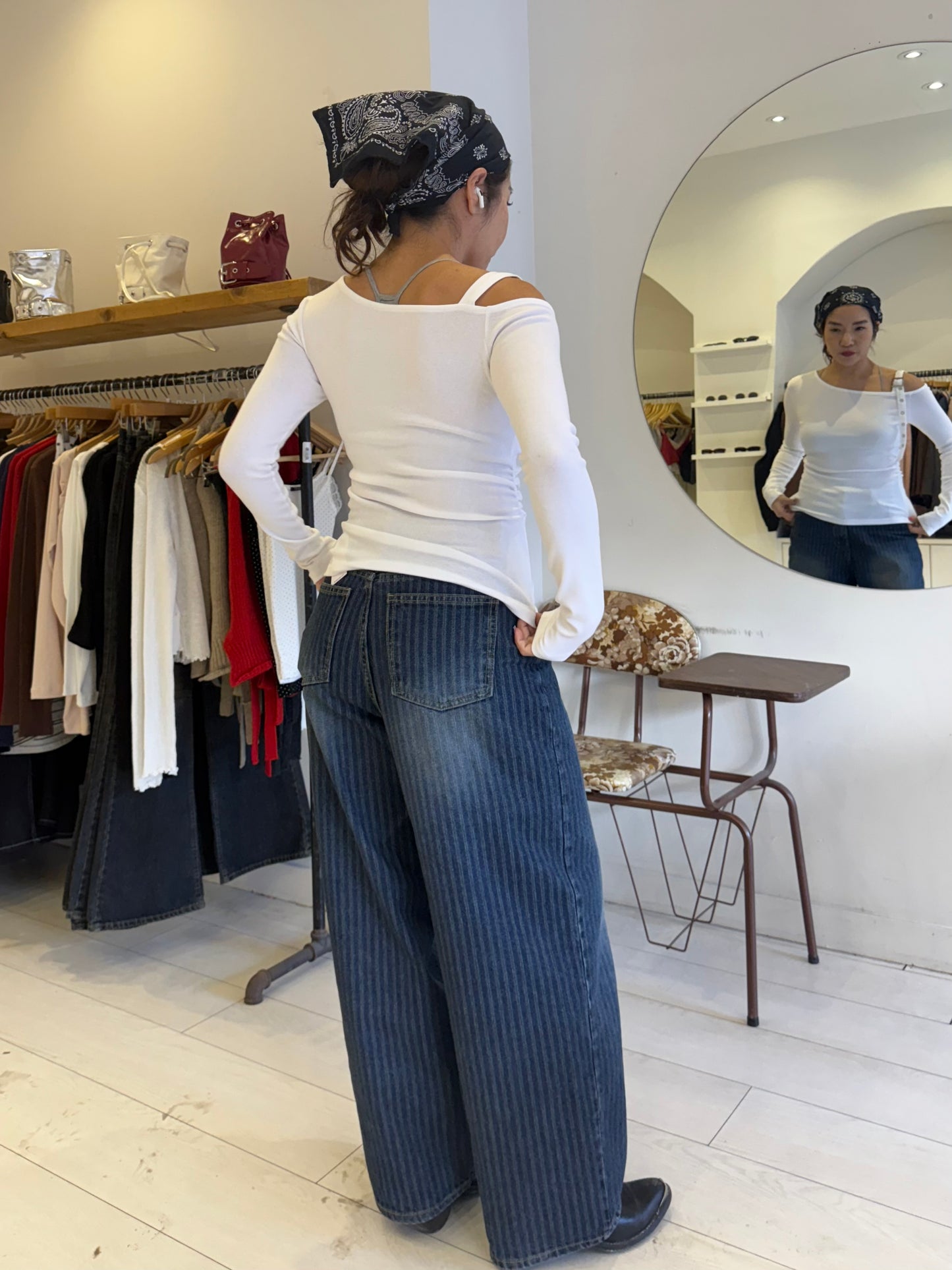 PARCH Belted shoulder top