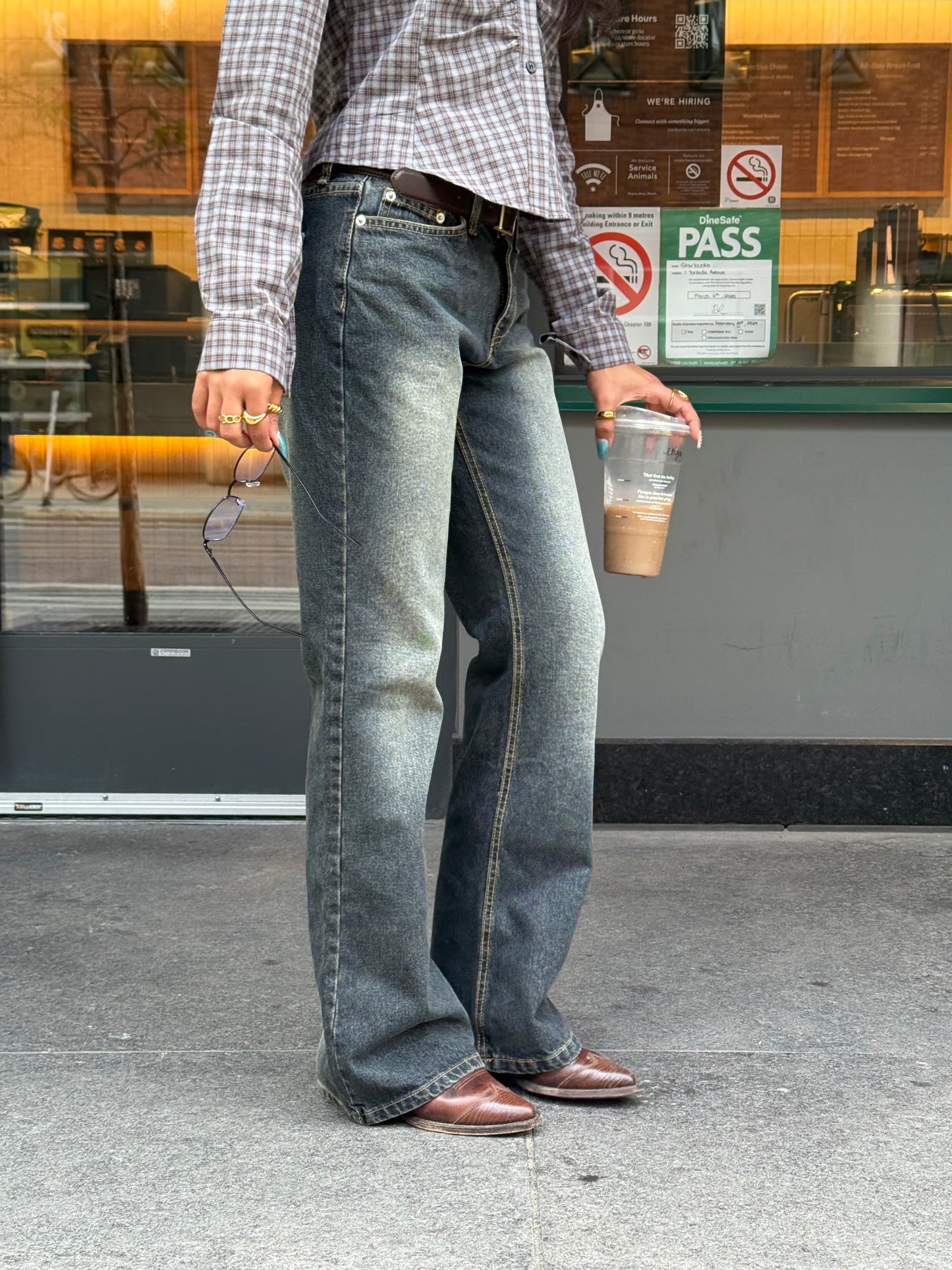 BENNE Black washed bootcut jeans