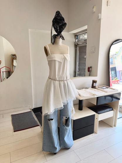 WILLA Asymmetric strap dress