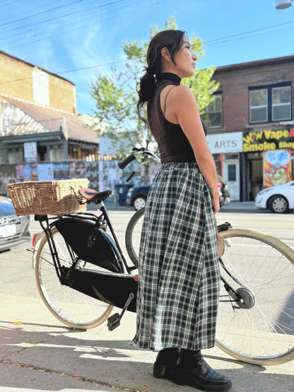 LIRA Plaid maxi skirt