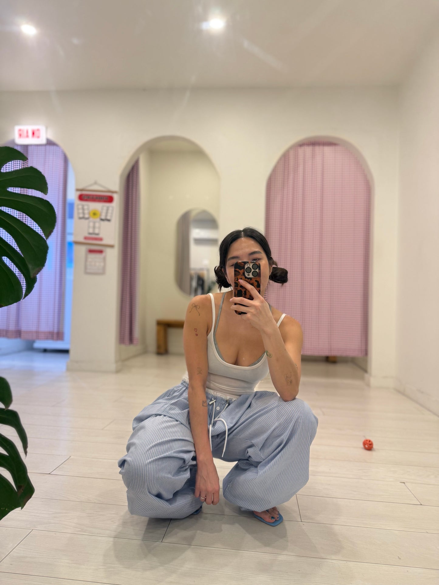 HIGH Striped track pants