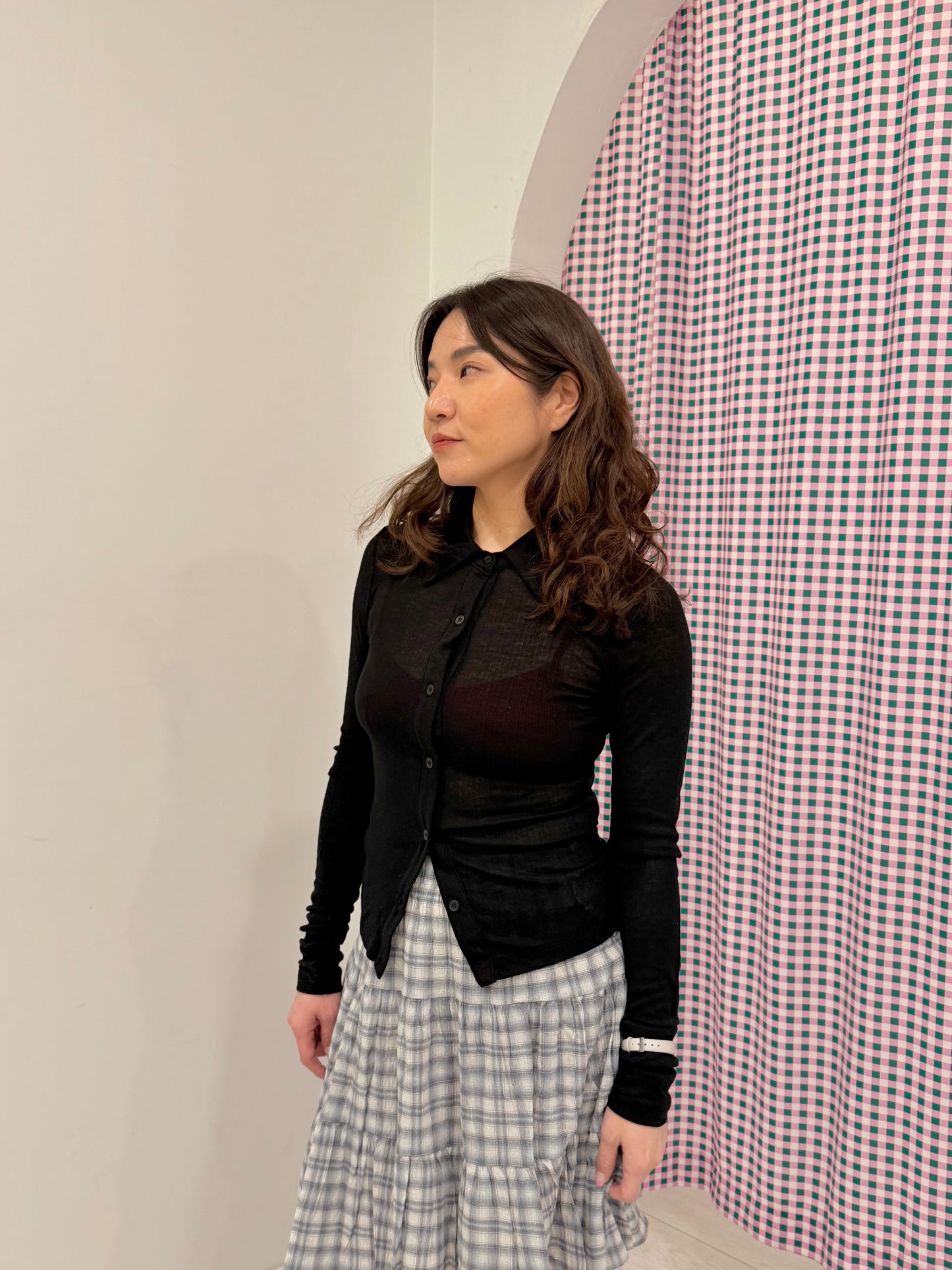 ASTELS Sheer collar top