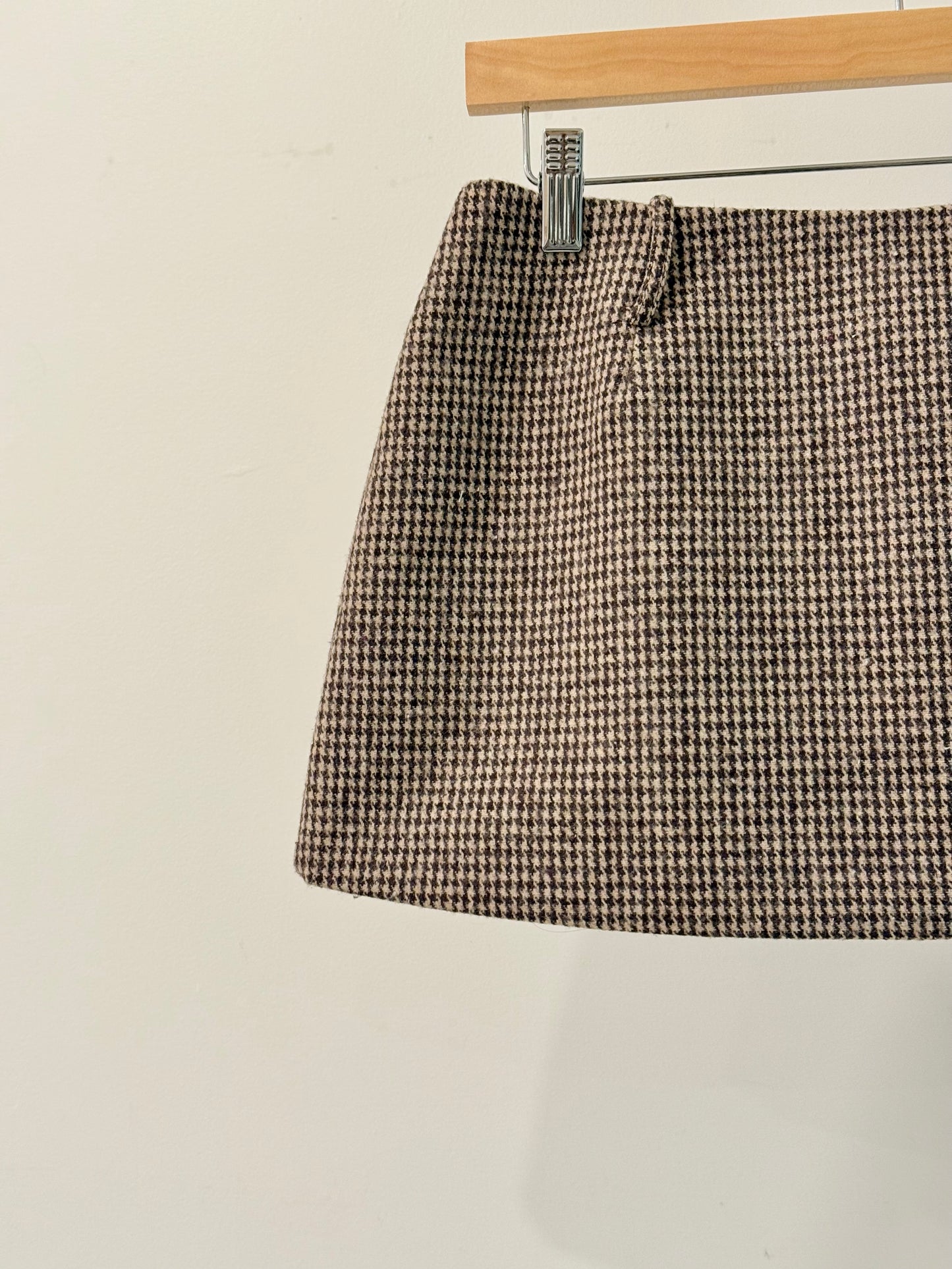 JEN Houndstooth micro mini skirt
