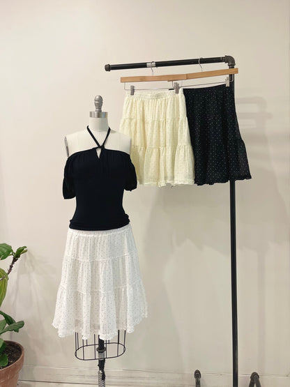 AIRY Polkadot tiered skirt