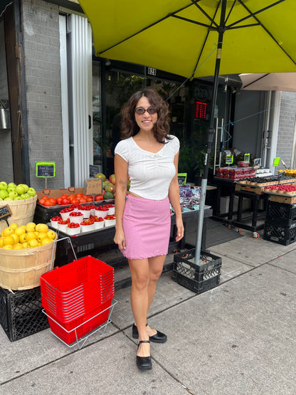 CHERRY Polkadot mini skirt