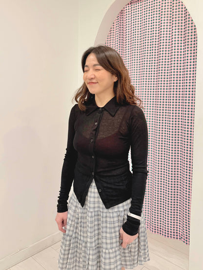 ASTELS Sheer collar top