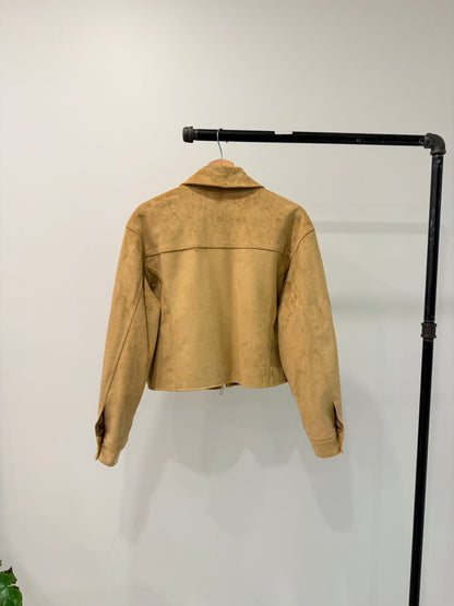 WHY Suede bomber jacket