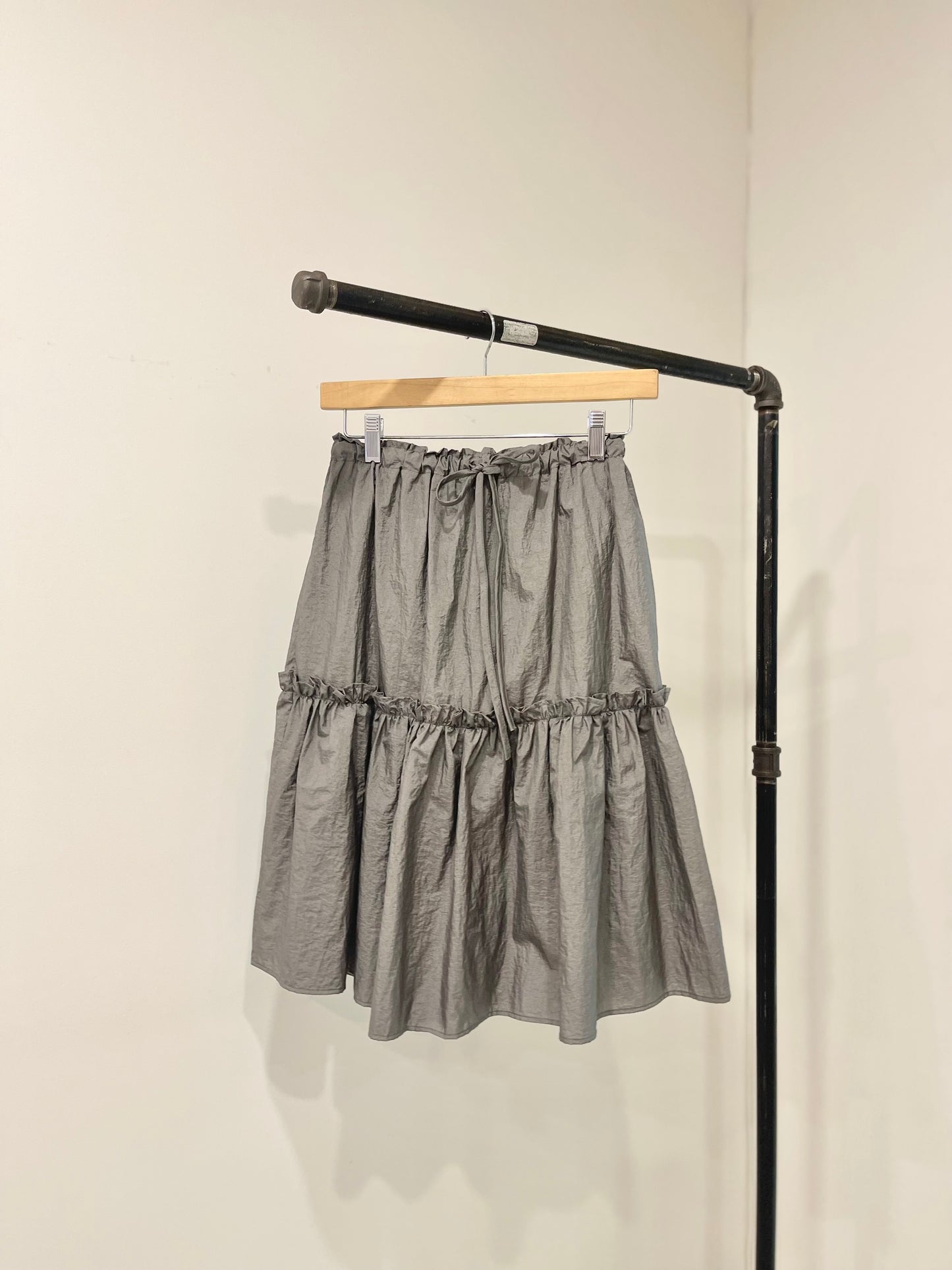 SHOOK Metallic midi skirt
