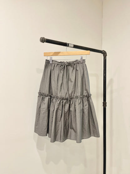 SHOOK Metallic midi skirt
