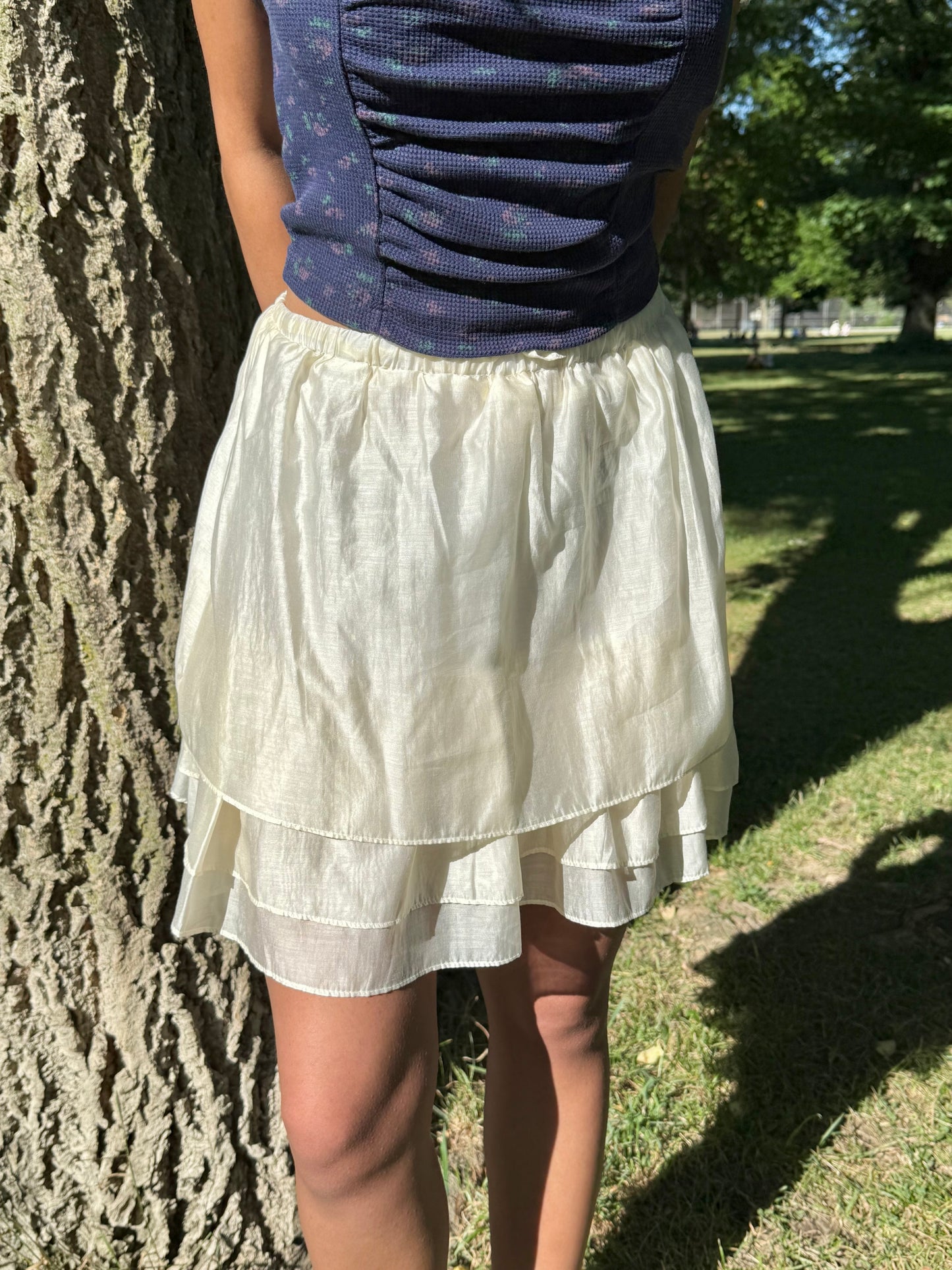 ROMMY Layered mini skirt