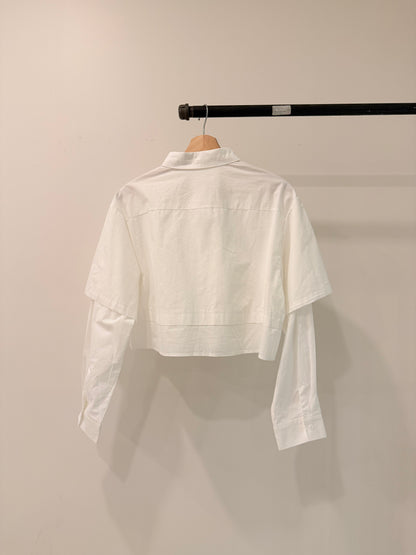 RONNY Layered crop shirt