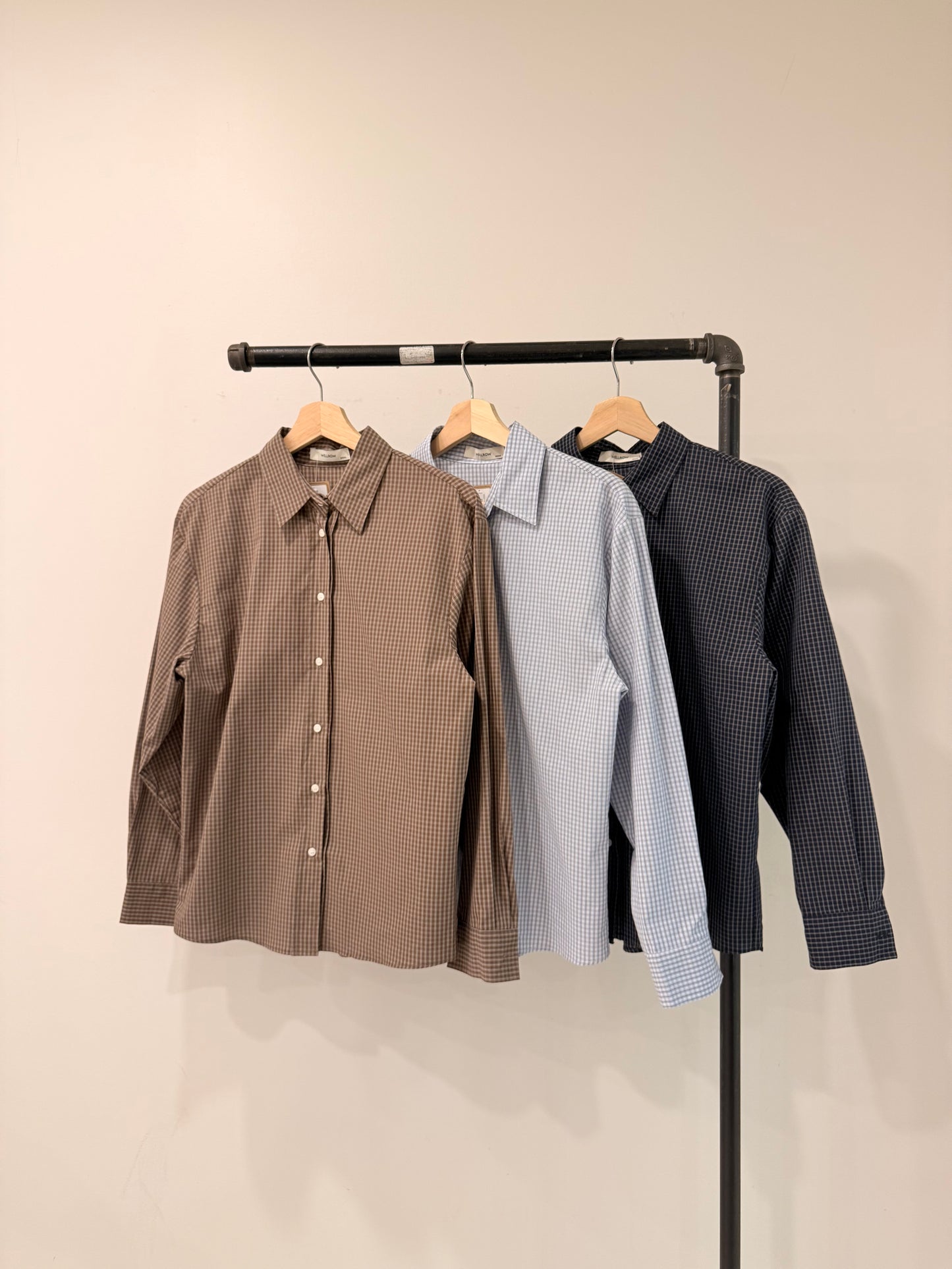 SEEZ Oversized plaid shirt