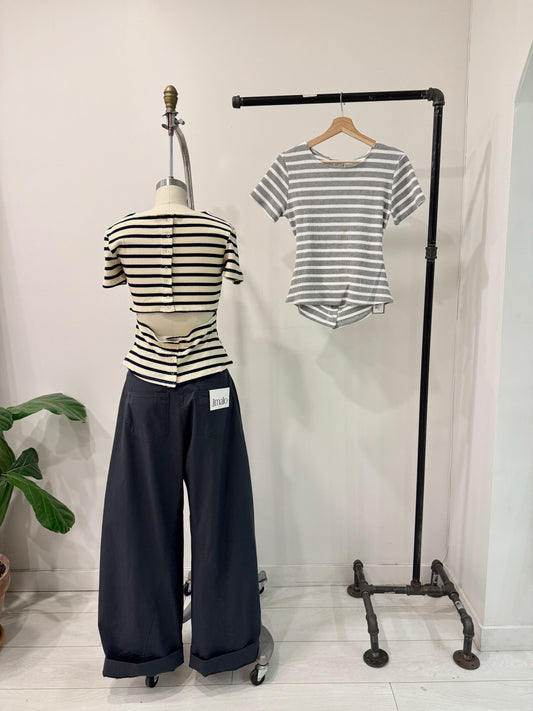 LITTO Stipe backless top