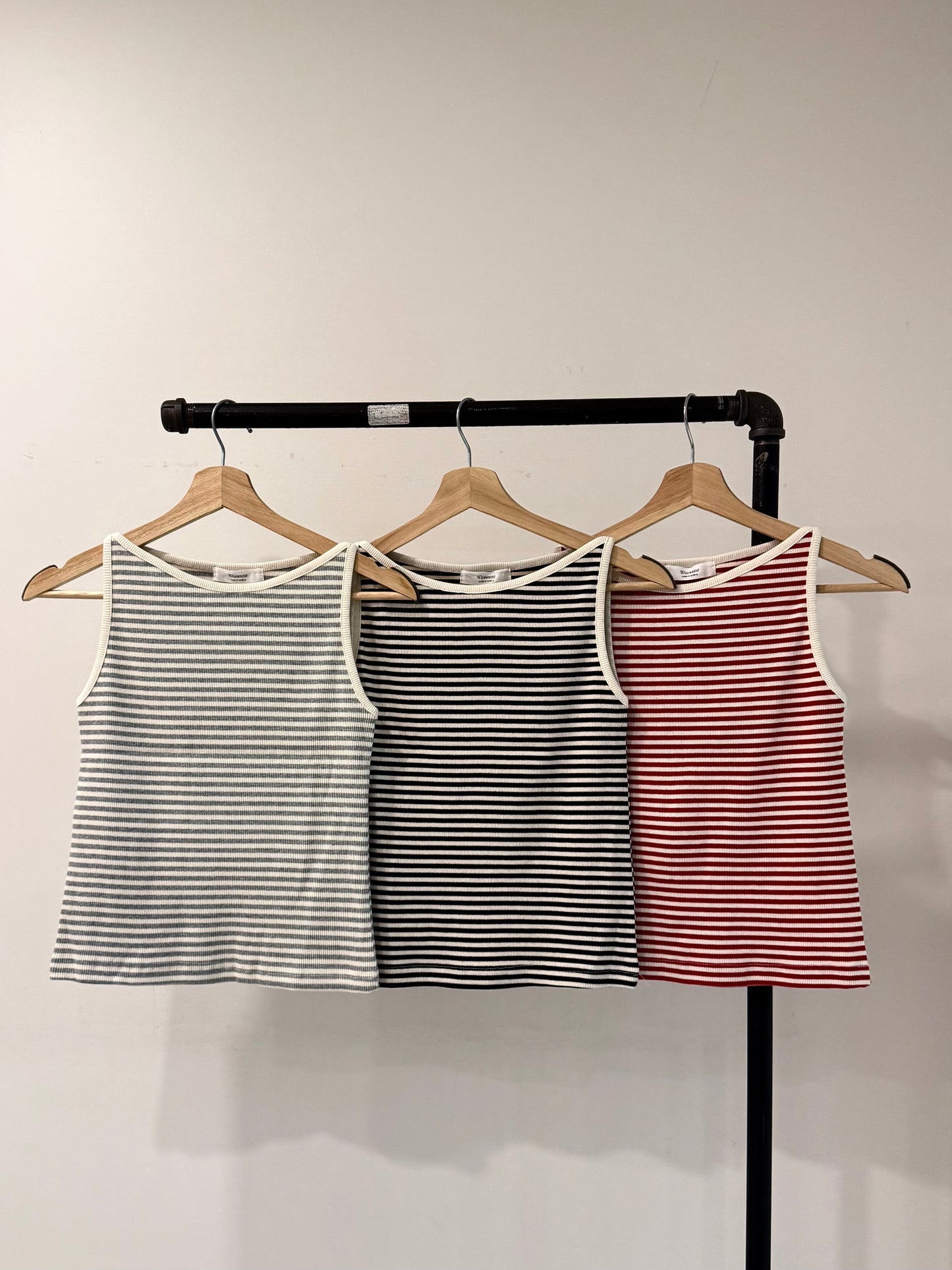 ODETTE Striped boat-neck tank