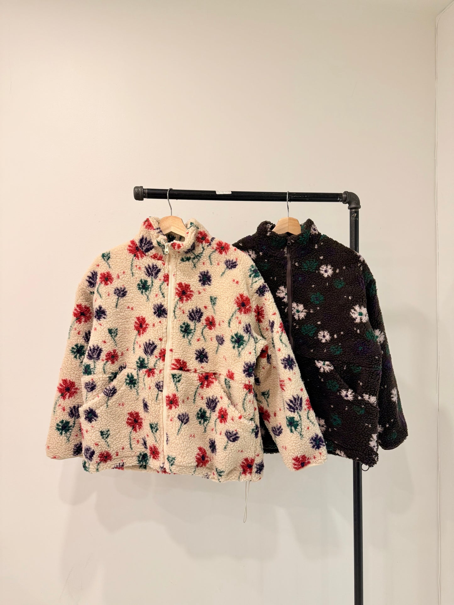 TUBE Flower print fleece jacket