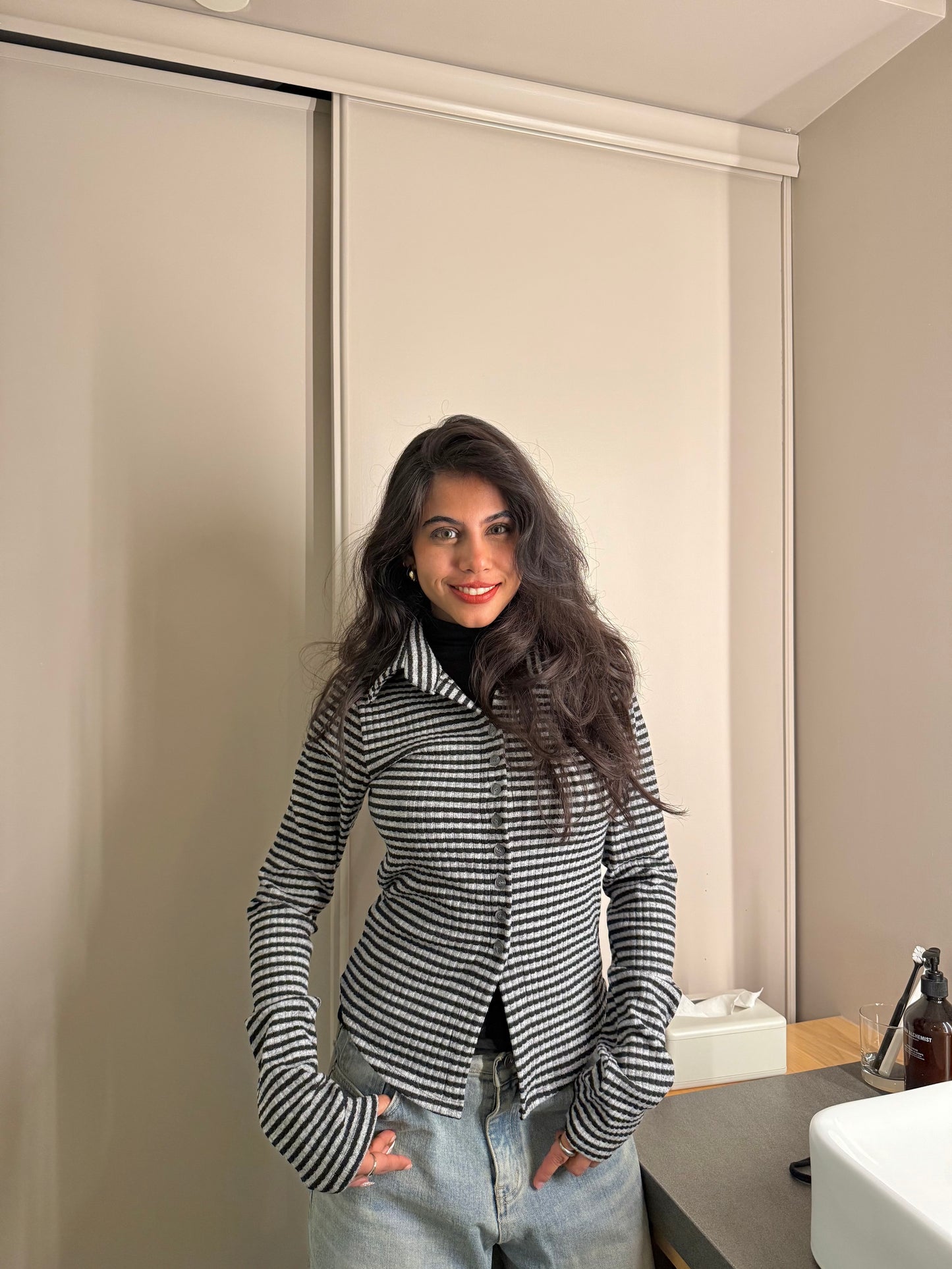 RAE Stripe knit shirt