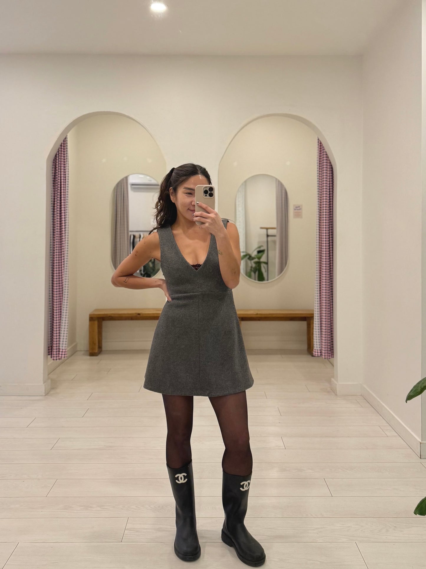 AURORA Wool mini dress