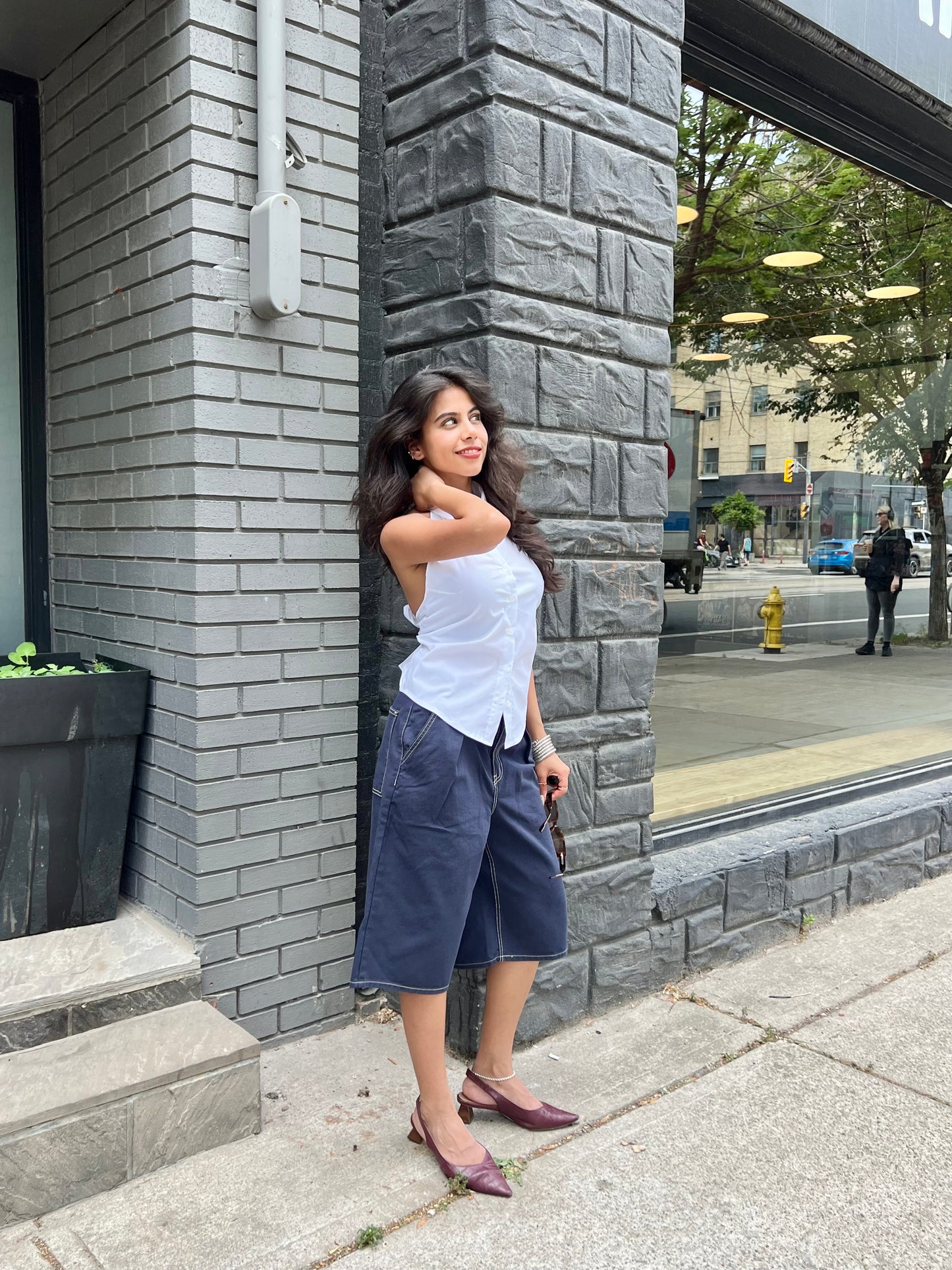 DASHA Backless halter shirt