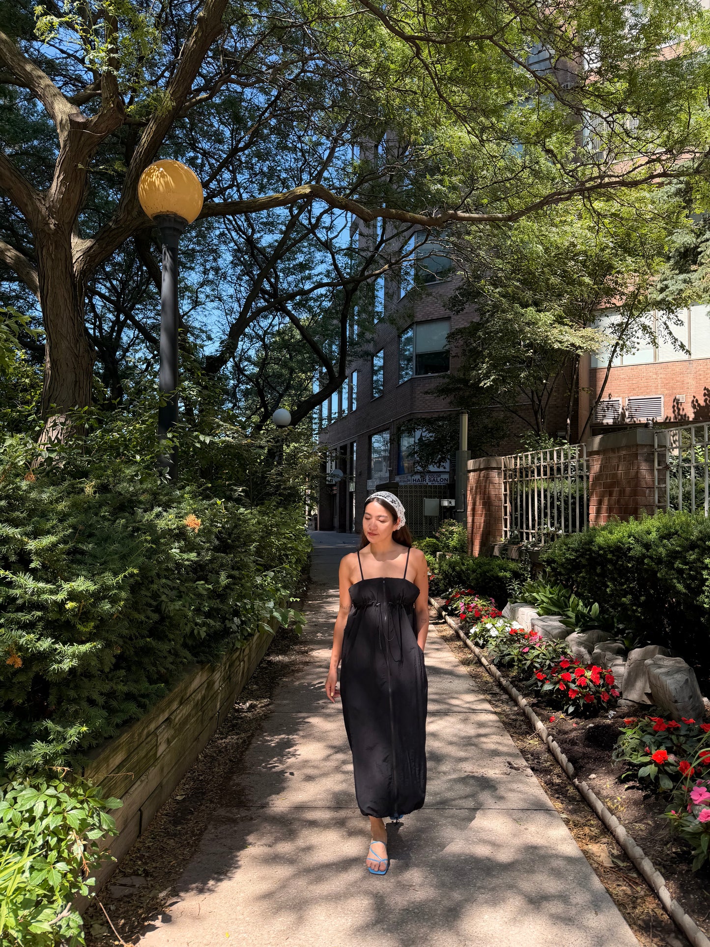 ELODIE Shirred maxi dress