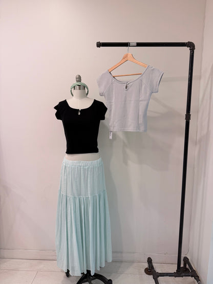 TABITHA Pearl button top