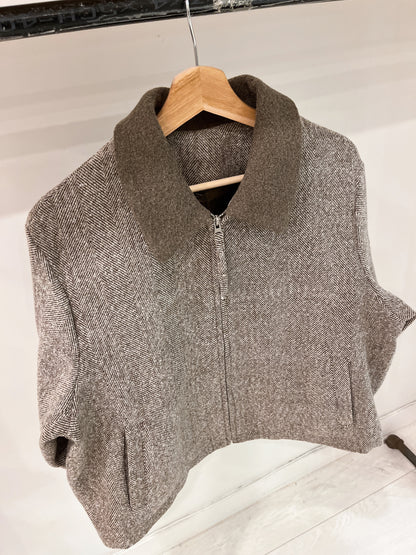 CORA Herringbone short jacket