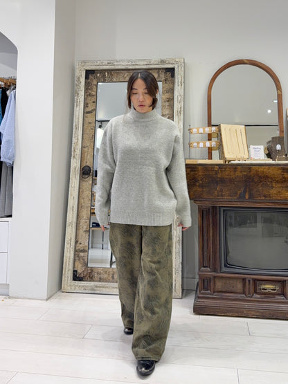 AISLE High-neck waffle knit