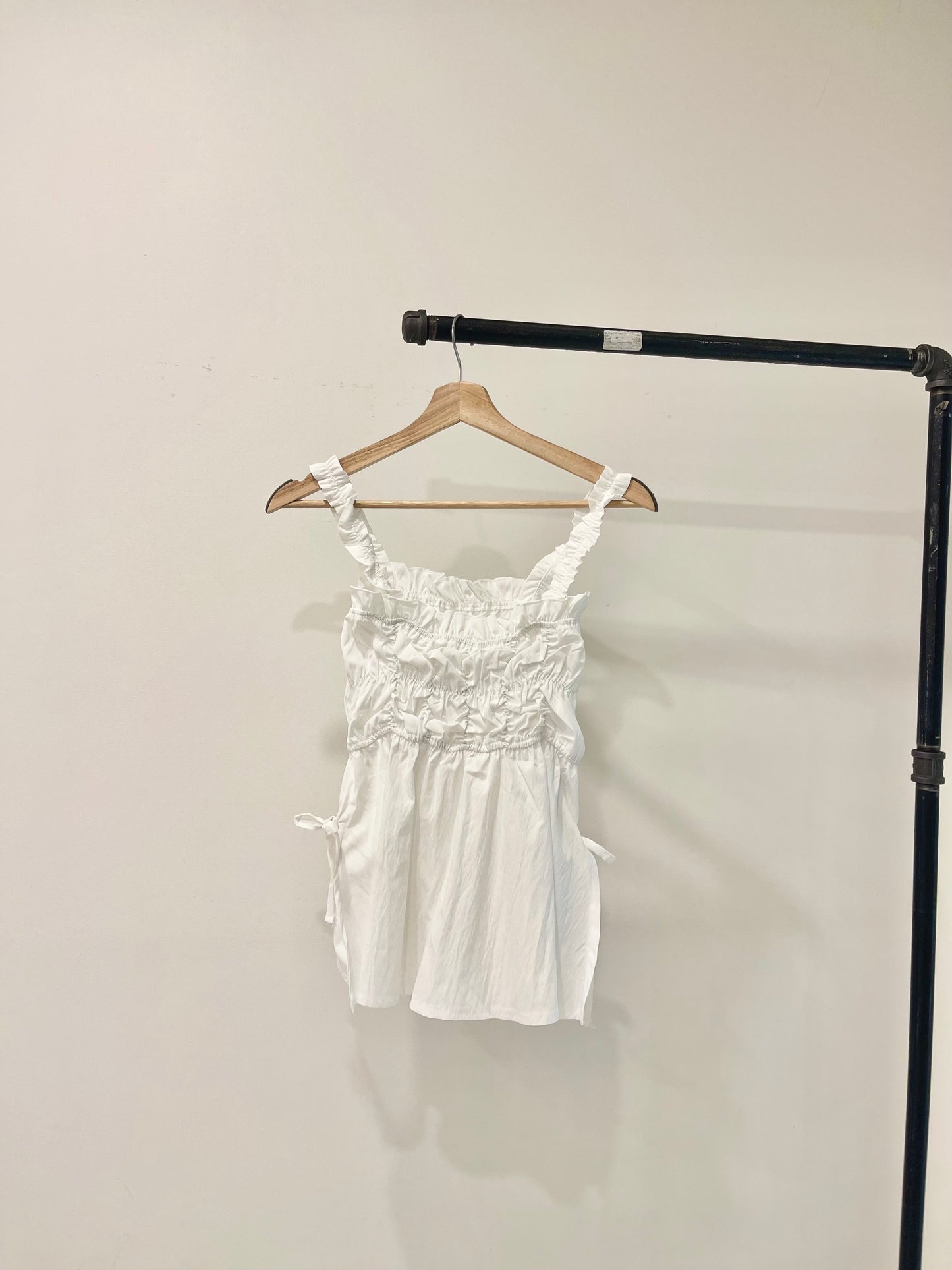 PRUE Shirred square-neck cami