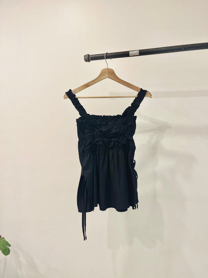 PRUE Shirred square-neck cami