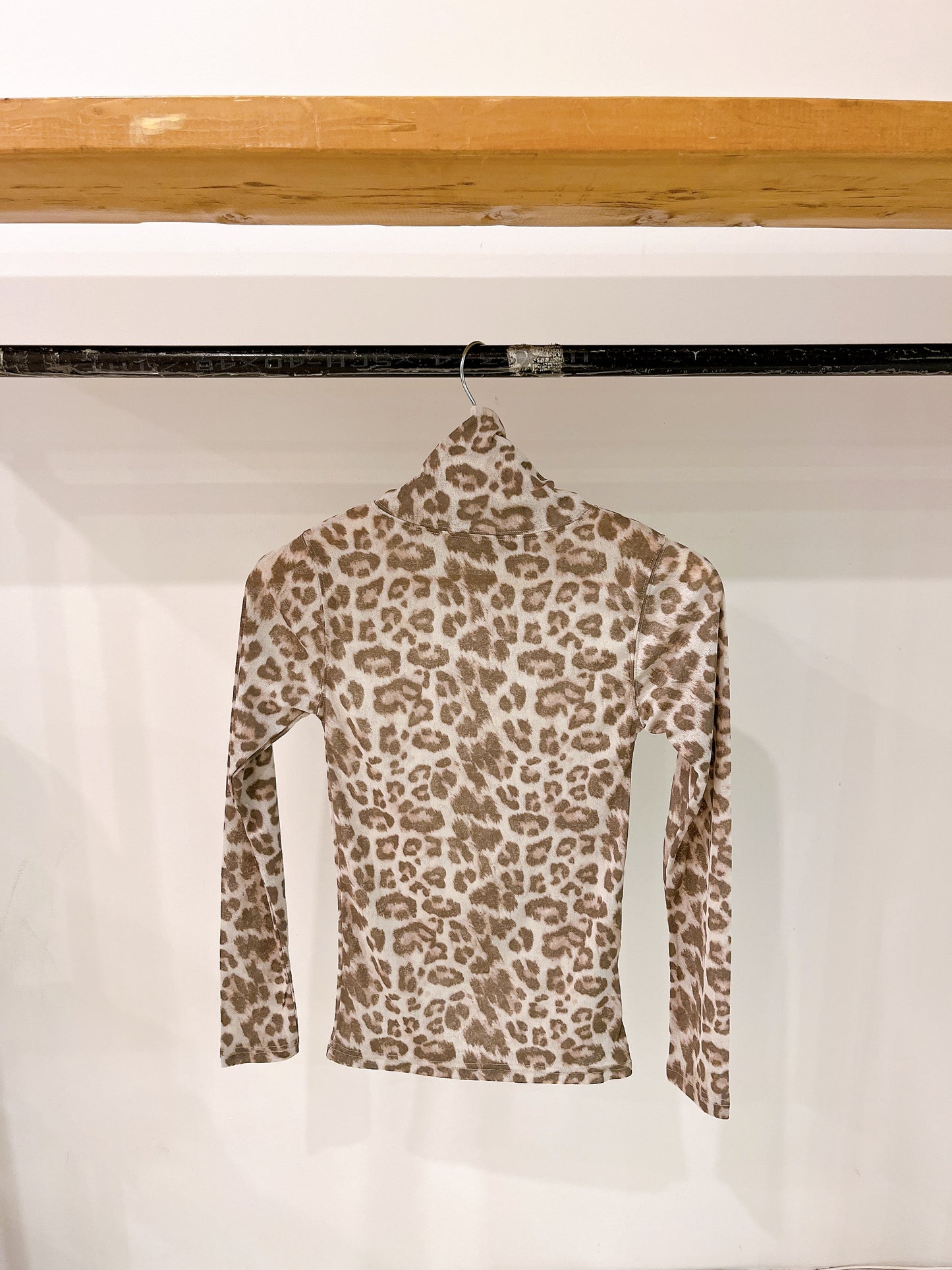 KISK Cheetah turtleneck top