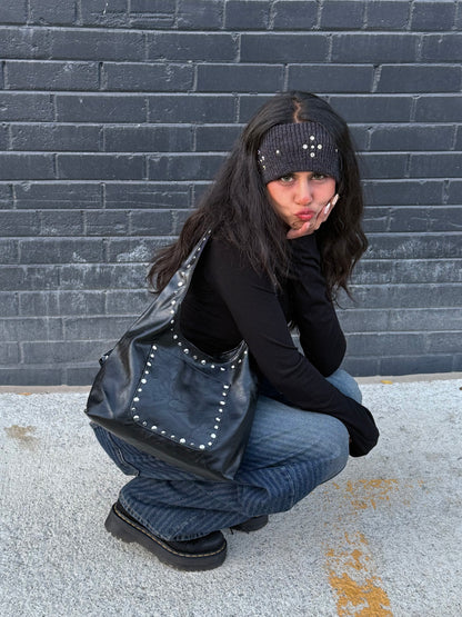 MISHA Studded hobo bag
